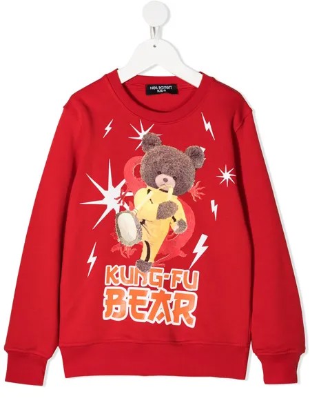 Neil Barrett Kids толстовка Kung-Fu Bear