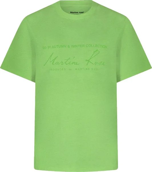 Футболка Martine Rose Classic Short-Sleeve T-Shirt 'Fluro Green', зеленый
