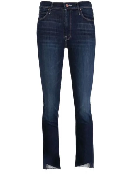 MOTHER узкие джинсы The Mid Rise Dazzler Ankle Step Fray, синий