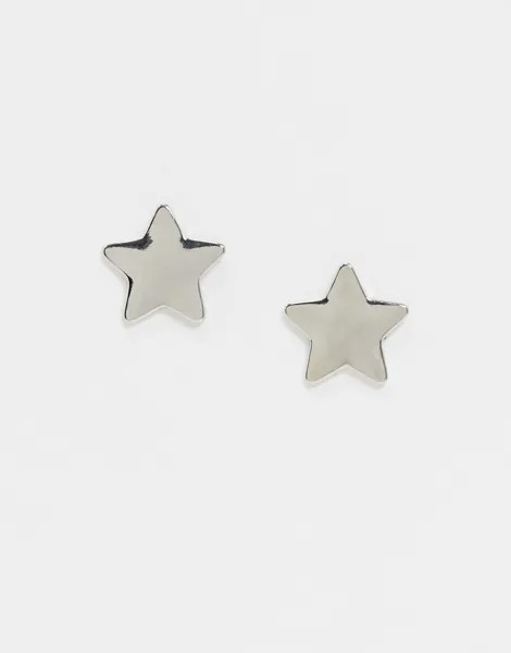 Серебристые серьги-гвоздики ASOS DESIGN-Серебряный