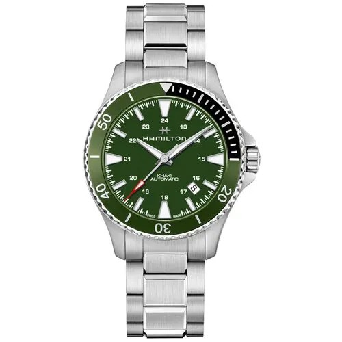 Наручные часы Hamilton Khaki Navy, зеленый, серебряный