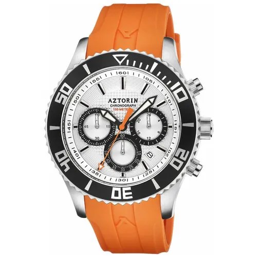 Наручные часы Aztorin Спорт, черный, оранжевый