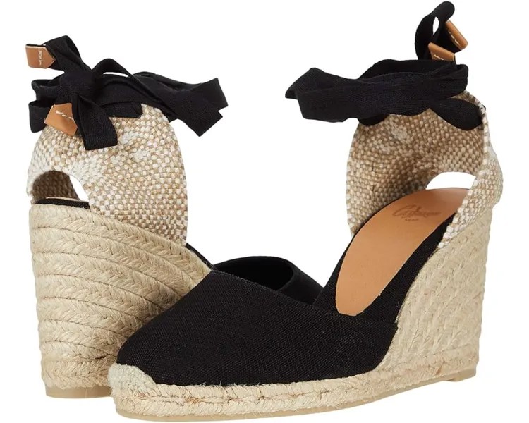 Эспадрильи CASTANER Carina 80 Wedge, черный