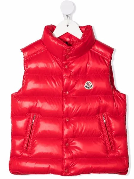 Moncler Enfant жилет с нашивкой-логотипом