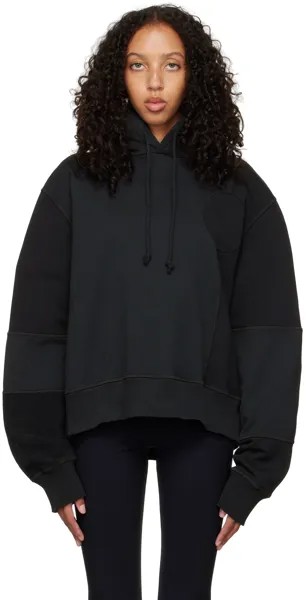 Черный худи со вставками MM6 Maison Margiela