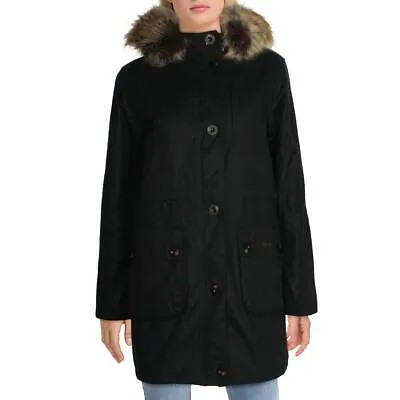 Женская темно-синяя миди-зимняя парка Barbour для холодной погоды, верхняя одежда 10 BHFO 1050