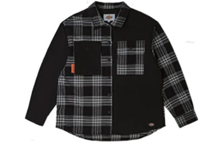 Женская рубашка Dickies, цвет black and white plaid