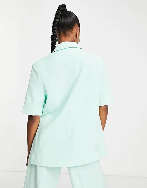 Зеленый костюмный пиджак с короткими рукавами Vero Moda Petite