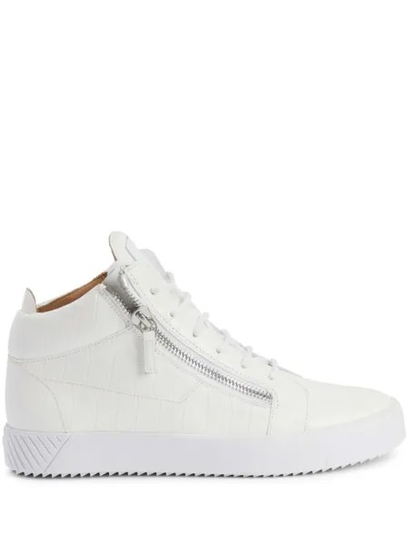 Giuseppe Zanotti высокие кеды Kriss с нашивкой-логотипом, белый
