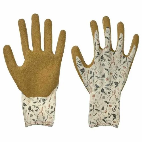 Перчатки ИКЕА, размер 10/L, белый, коричневый