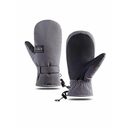 Варежки Gloves by Fratelli Forino, размер L, серый