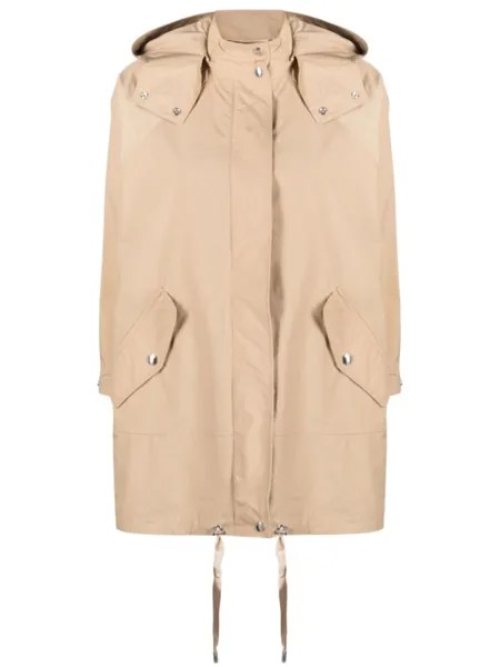 Woolrich парка с капюшоном и кулиской, нейтральный цвет