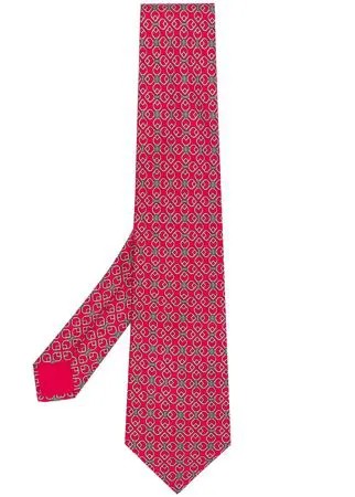 Hermès галстук с узором pre-owned