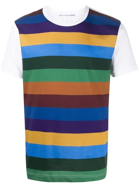 Comme Des Garçons Shirt полосатая футболка с контрастными рукавами