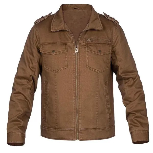 Мужская куртка Vintage Tactical Military Lapel Multi Pocket Long Sleeve Outdoor Coat