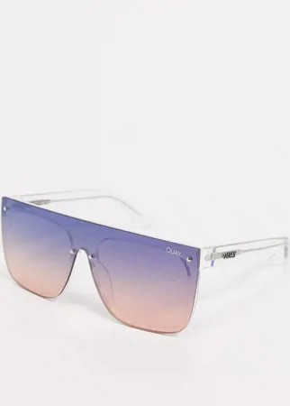 Женские солнцезащитные очки в крупной оправе в разноцветных тонах Quay Jaded-Мульти
