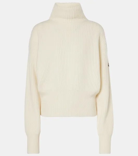 Свитер из натуральной шерсти Moncler, белый