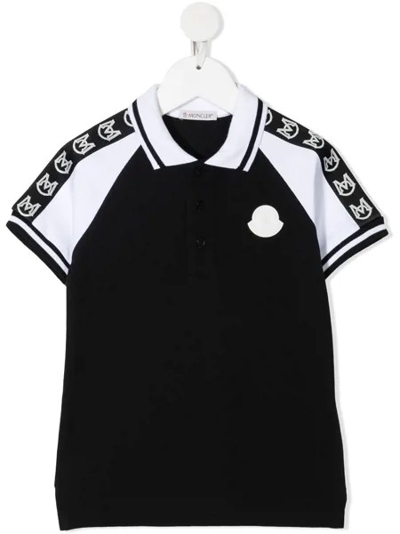 Moncler Enfant рубашка поло с отделкой в полоску