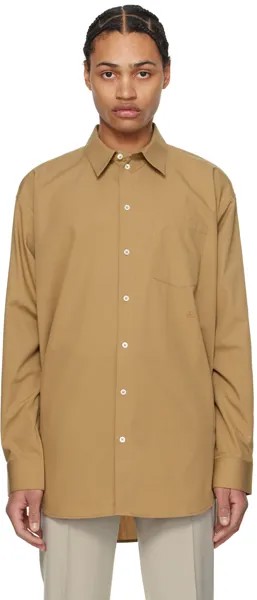 Светло-коричневая рубашка оверсайз Helmut Lang, цвет Trench