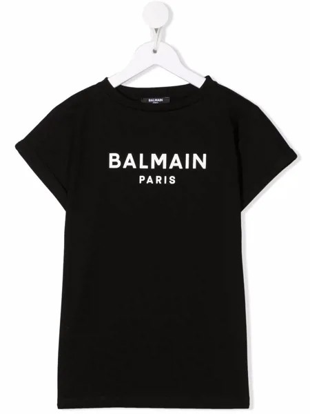 Balmain Kids футболка с логотипом