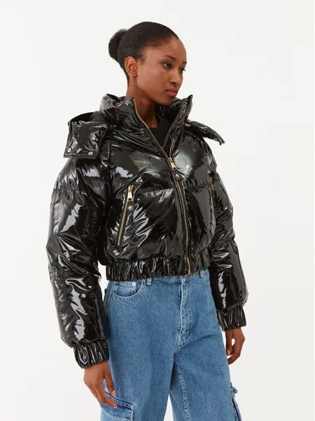 Пуховик стандартного кроя Versace Jeans Couture, черный
