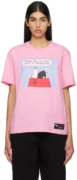 Розовая футболка с арахисом Moncler