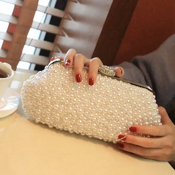Новинка 2023, Корейская версия, жемчужная сумка, женская сумка-клатч, женская сумка-клатч, сумка-цепочка с жемчугом