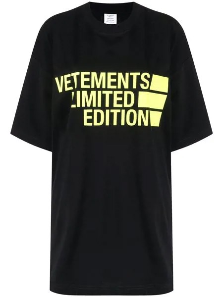 VETEMENTS футболка Limited Edition с логотипом