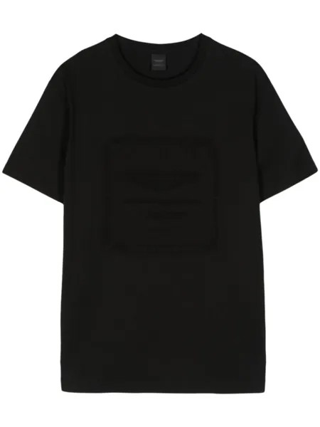 Хлопковая футболка с круглым вырезом Hackett, черный
