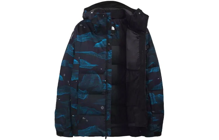 Пуховик мужской темно-синий The North Face, синий