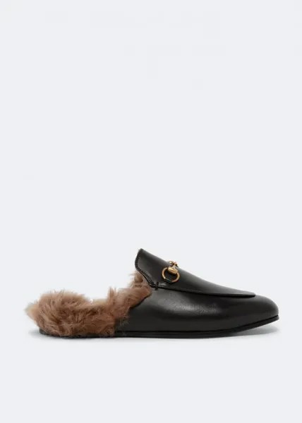 Мюли GUCCI Princetown backless loafers, черный