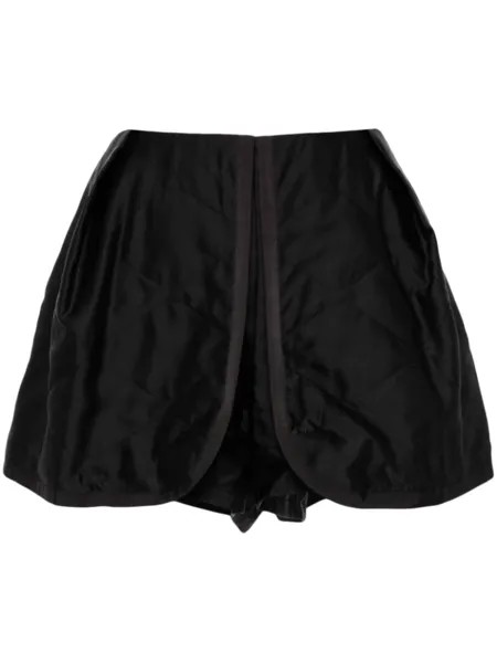 Многослойные шорты из атласа sacai, черный