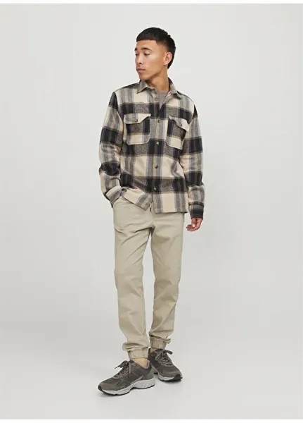 Бежевые мужские спортивные штаны Comfort Fit 12224518_JPSTGORDON JJDAVE Jack & Jones, бежевый