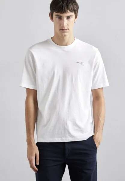 Футболка с принтом TEE rag & bone, цвет white