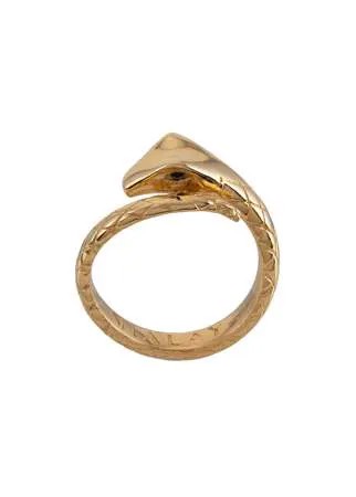 Nialaya Jewelry витое позолоченное кольцо