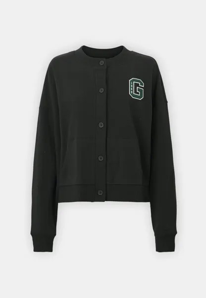 Толстовка на молнии LOGO CREW CARDIGAN GAP, черный