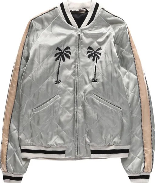 Куртка Palm Angels Life Is Palm Souvenir Jacket 'Grey/Black', серый