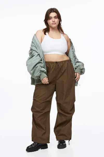 Брюки женские H&M 1141590001 хаки 3XL (доставка из-за рубежа)