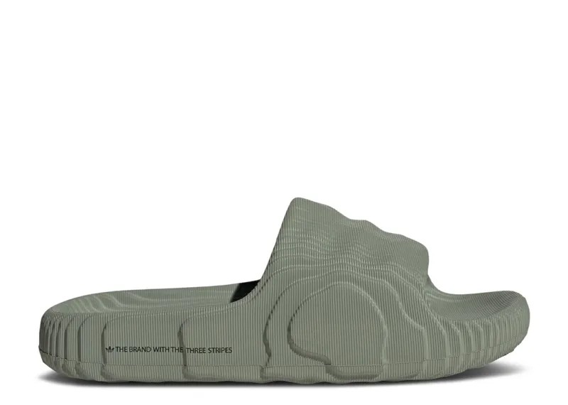 Кроссовки adidas Adilette 22 Slides 'Silver Green', зеленый