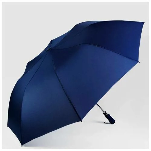 Зонт мужской полуавтоматический «Однотонный», 3 сложения, 8 спиц