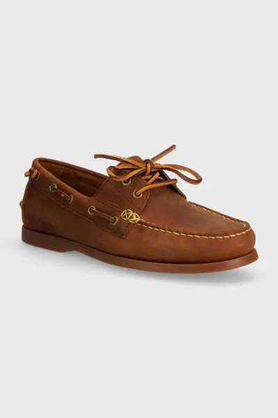Мокасины Merton Boat из нубука Polo Ralph Lauren, коричневый