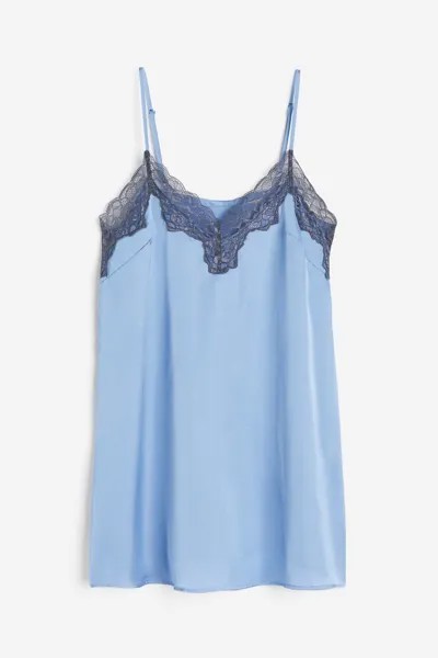 Ночная рубашка H&M Satin, голубой