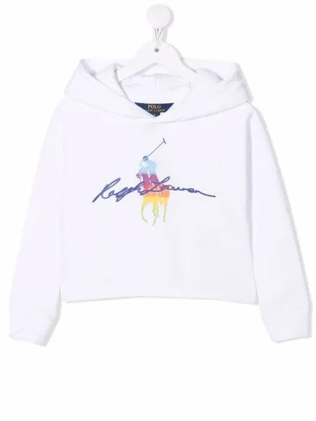 Ralph Lauren Kids укороченное худи Polo Pony
