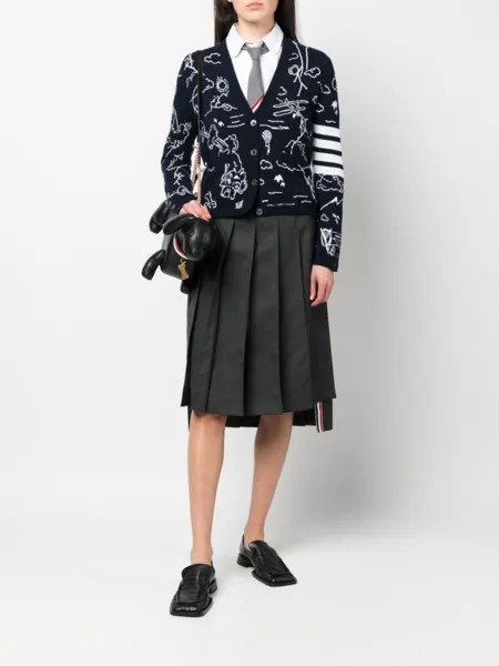 Thom Browne кашемировый кардиган, синий