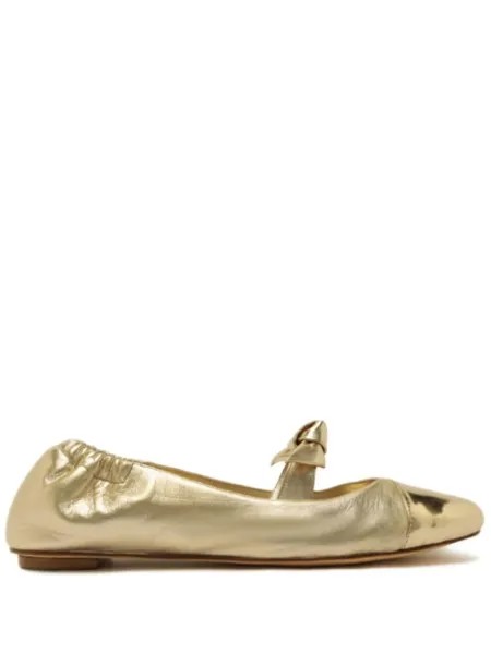 Alexandre Birman балетки Clarita с эффектом металлик, золотистый