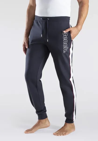 Bench Спортивные брюки в стиле домашней одежды с нашивками по бокам и логотипом Bench Loungewear, белый