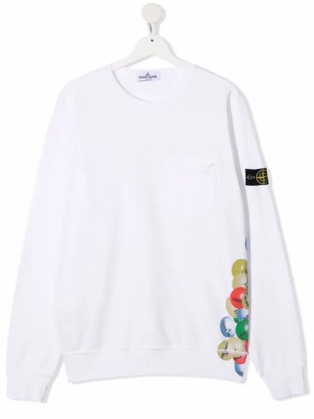 Stone Island Junior толстовка с принтом