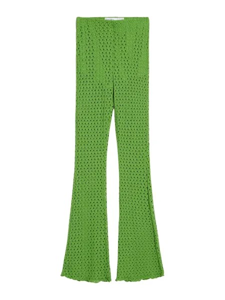 Расклешенные брюки Bershka, зеленый