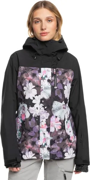 Куртка Roxy Jetty 3-in-1 Insulated Snow Jacket, цвет True Black Blurry Flower