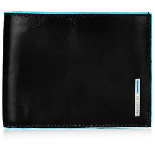 Портмоне Piquadro Blue Square, черное, 12,5х9,5х2,5 см